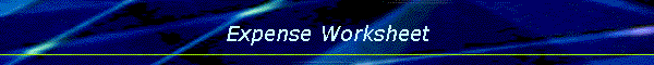 Expense Worksheet