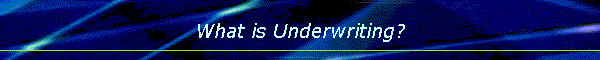 What is Underwriting?